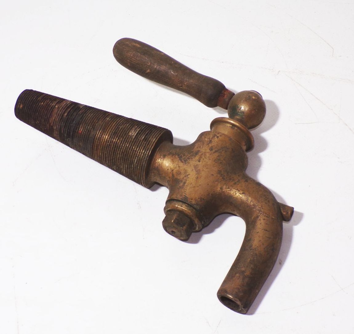 Zapfhahn Messing Massiv Hahn Ablauf alter Ablaufhahn 