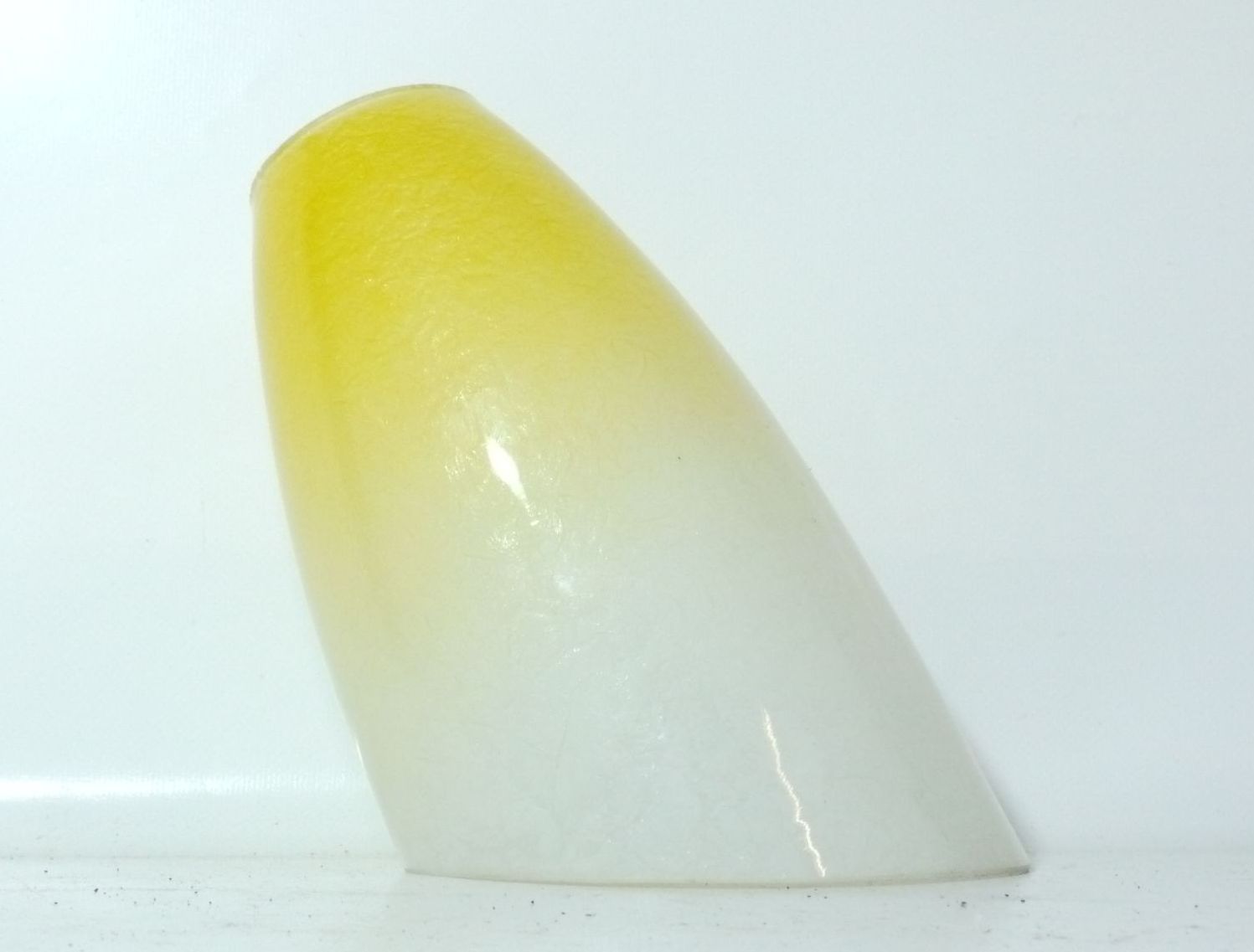 Glas Lampenschirm altes Lampenglas gelb weiß Ersatzglas