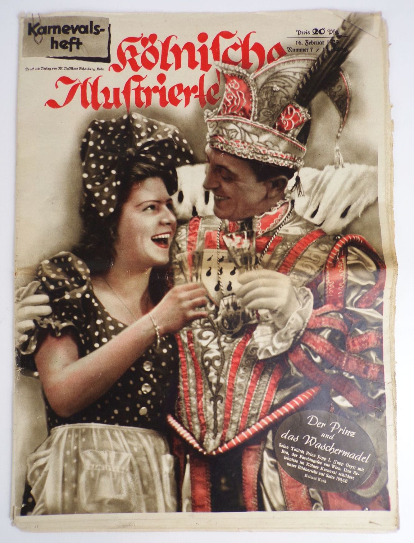 Kölnische Illustrierte Karneval Heft 1939 Köln Reklame Zeitung