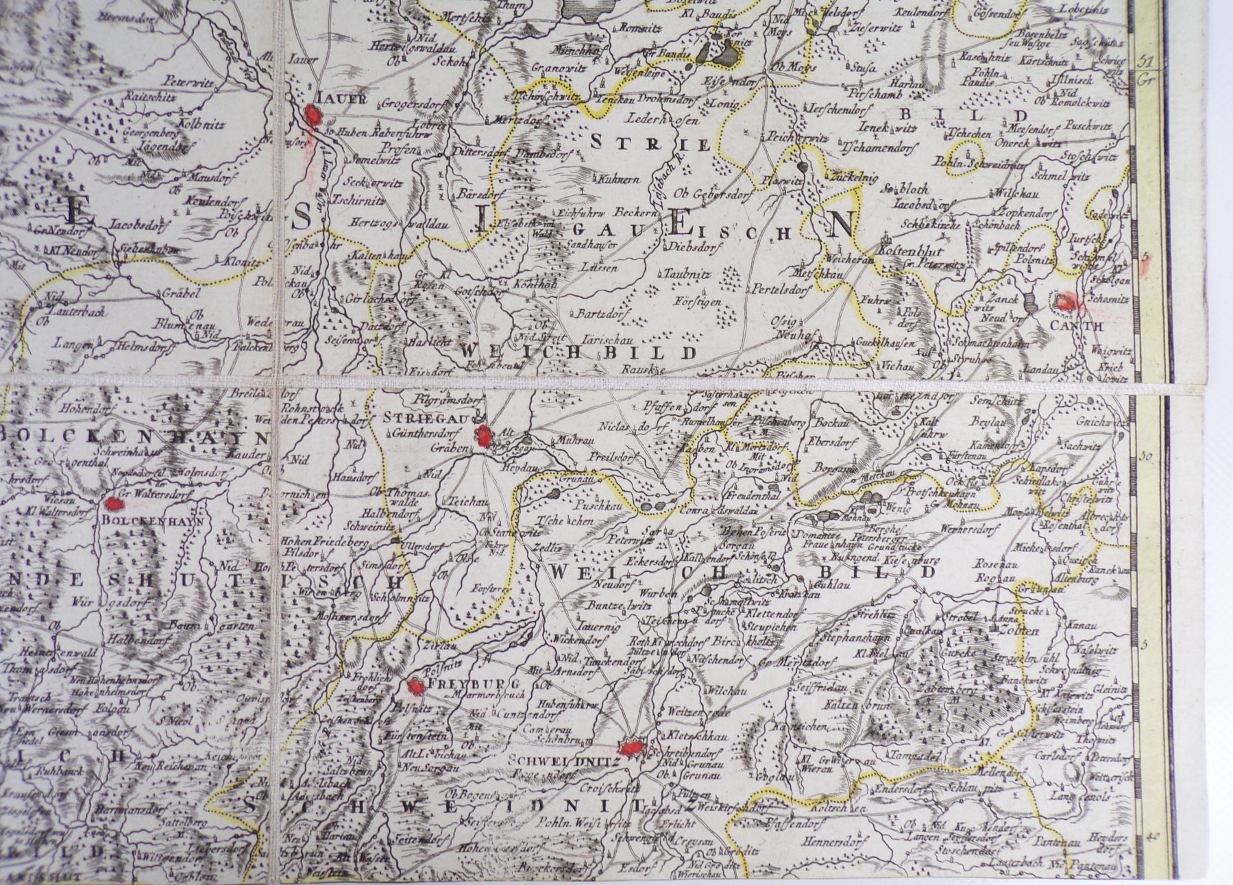 Le Royaume De Boheme 7 Kupferstich Landkarten um 1760 Böhmen