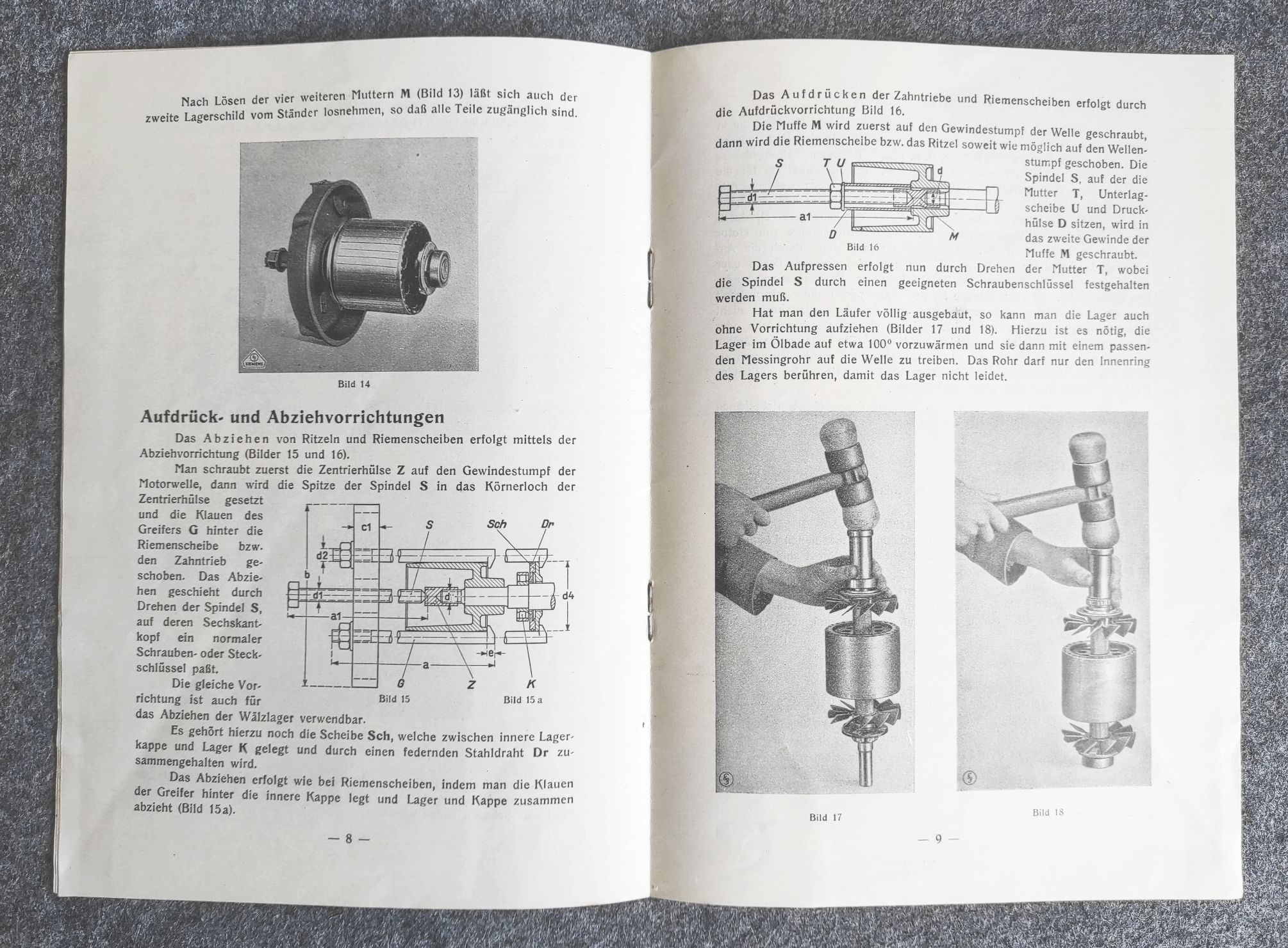 Siemens Schuckert Heft Vorschrift Aufstellung Webstuhlmotoren PWR Siemens Schuckert Heft Vorschrift Aufstellung Webstuhlmotoren PWR
