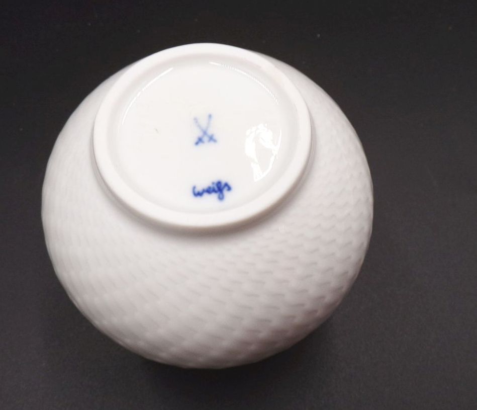 Meissen Vase Weiß klein 9 cm 1 Wahl Design Form