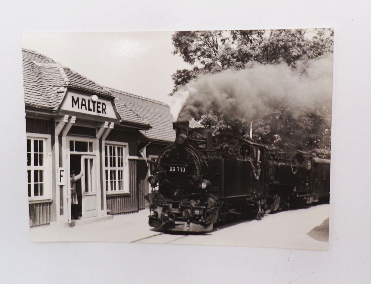 Foto Sammlung Eisenbahn Schmalspur Dampfloks Obercarsdorf Malter DDR 