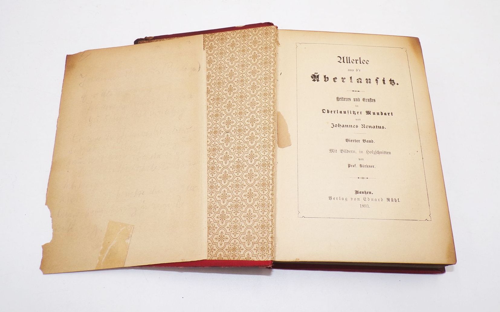 Allerlee aus der Äberlausitz 1893 Oberlausitzer Mundart Johannes Renatus 4 Band