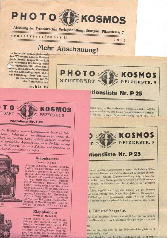 Lot Photo Kosmos Stuttgart um 1925 Fotoapparate Kamera
