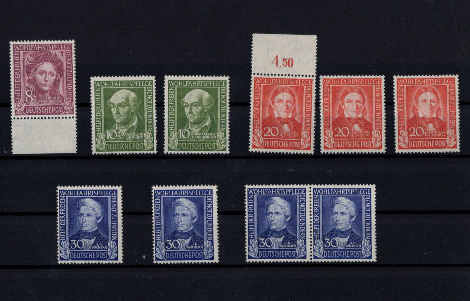 BRD Michel Nr 117 bis 120 postfrisch Wohlfahrtspflege