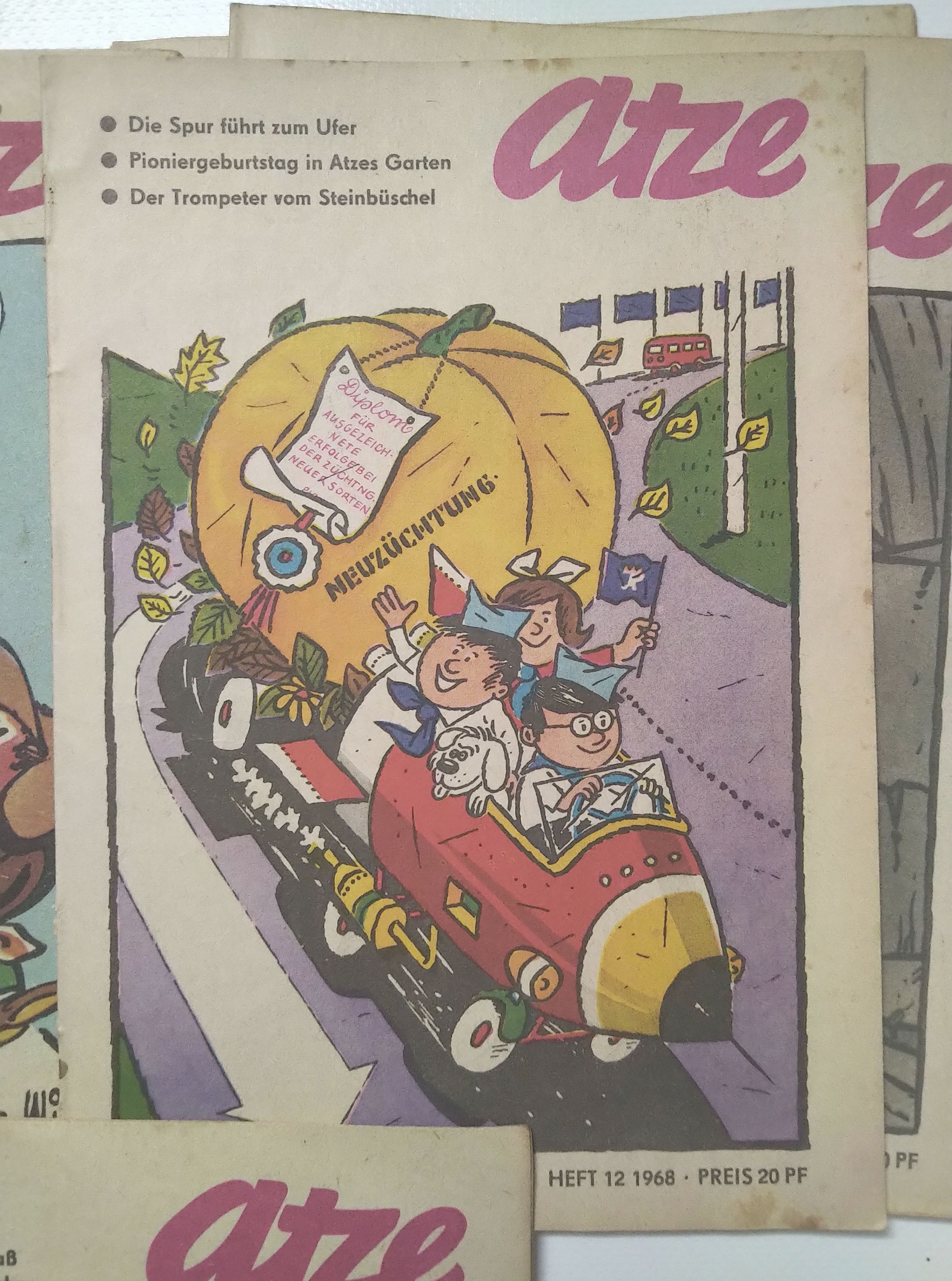 Jahrgang Atze 12 Hefte Kinder Comic DDR 1968 Jahrgang Atze 12 Hefte Kinder Comic DDR 1968