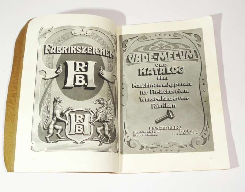 Katalog Richard Heike Berlin Fleischerei Maschinen Metzger Wurst Konserven Fabrik 1932