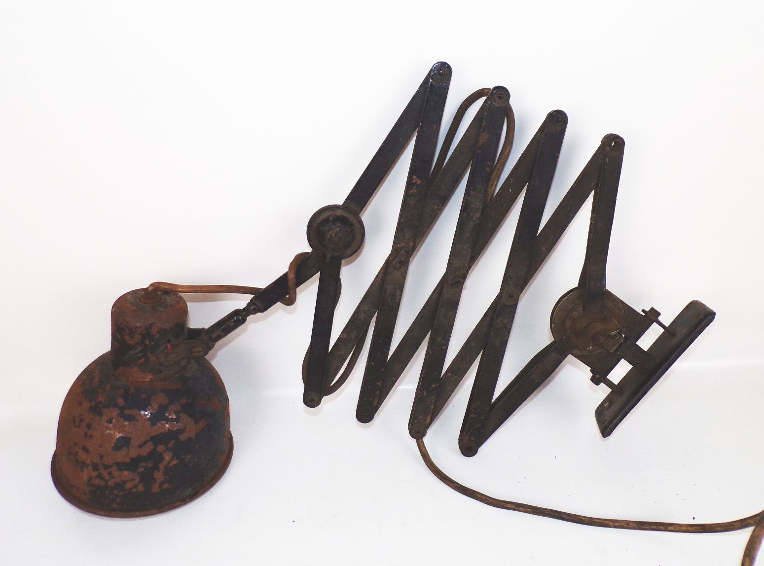 Alte Scherenlampe Werkstattlampe Fabriklampe E27 Vintage Leuchte Alte Scherenlampe Werkstattlampe Fabriklampe E27 Vintage Leuchte