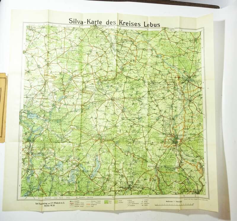 Silva Karte des Kreises Lebus Polen Landkarte 1930er 