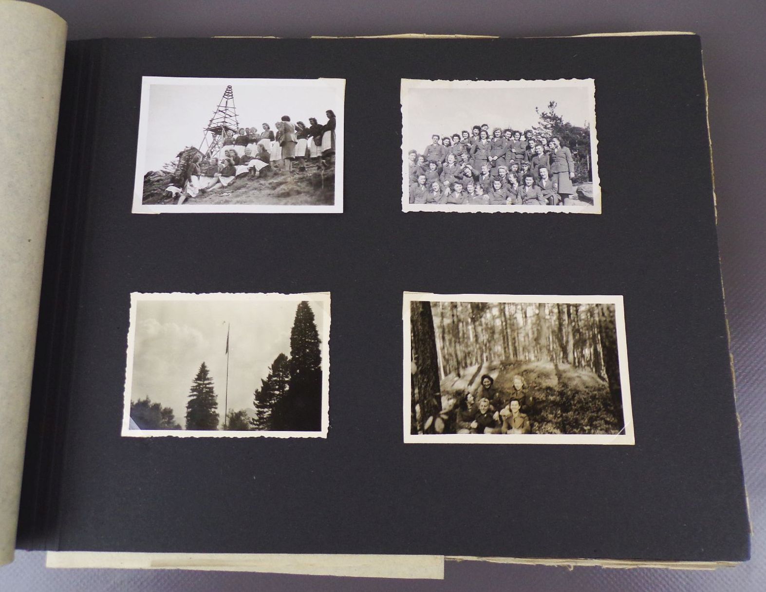 Altes Fotoalbum weiblicher RAD Alltag Ausflug 1949 Altes Fotoalbum weiblicher RAD Alltag Ausflug 1949