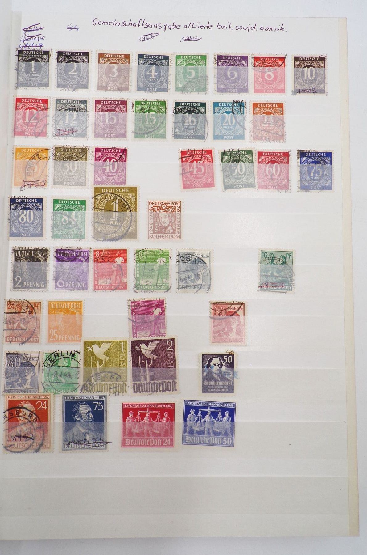 Briefmarkenalbum Alliierte Besatzung 1946 bis DDR 1971 Briefmarkenalbum Alliierte Besatzung 1946 bis DDR 1971