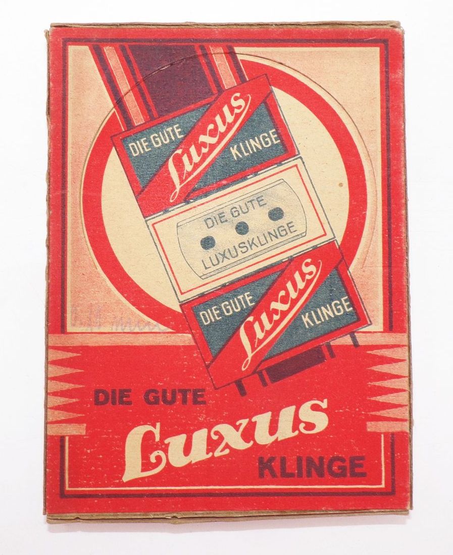 Alte Rasierklingen Luxus Klinge 10er Pack Reklame Sammler razor blades 
