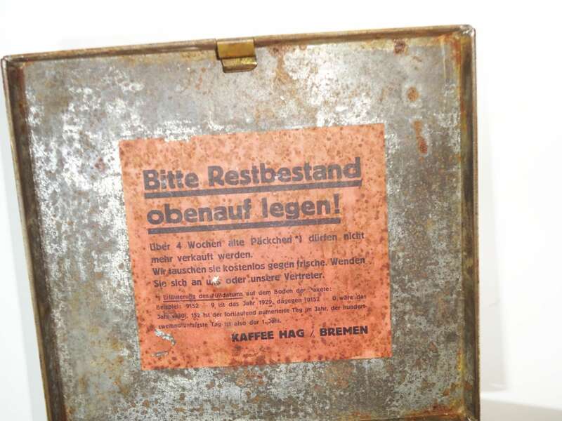 Kaffee Hag Blechdose Gross Dose Kolonial Laden Deko Reklame