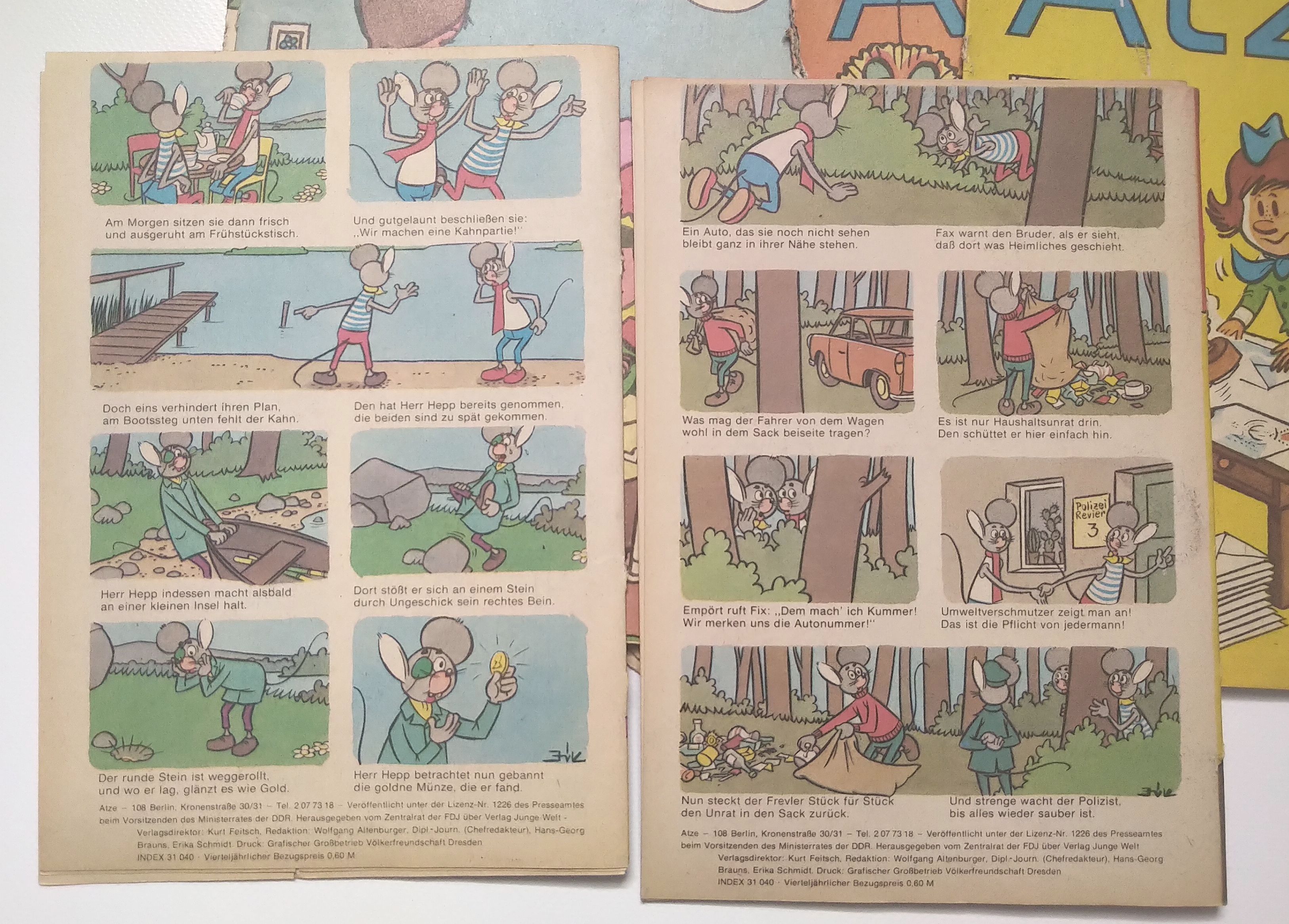 Atze 12 Hefte Jahrgang 1972 Kinder Comic DDR Atze 12 Hefte Jahrgang 1972 Kinder Comic DDR