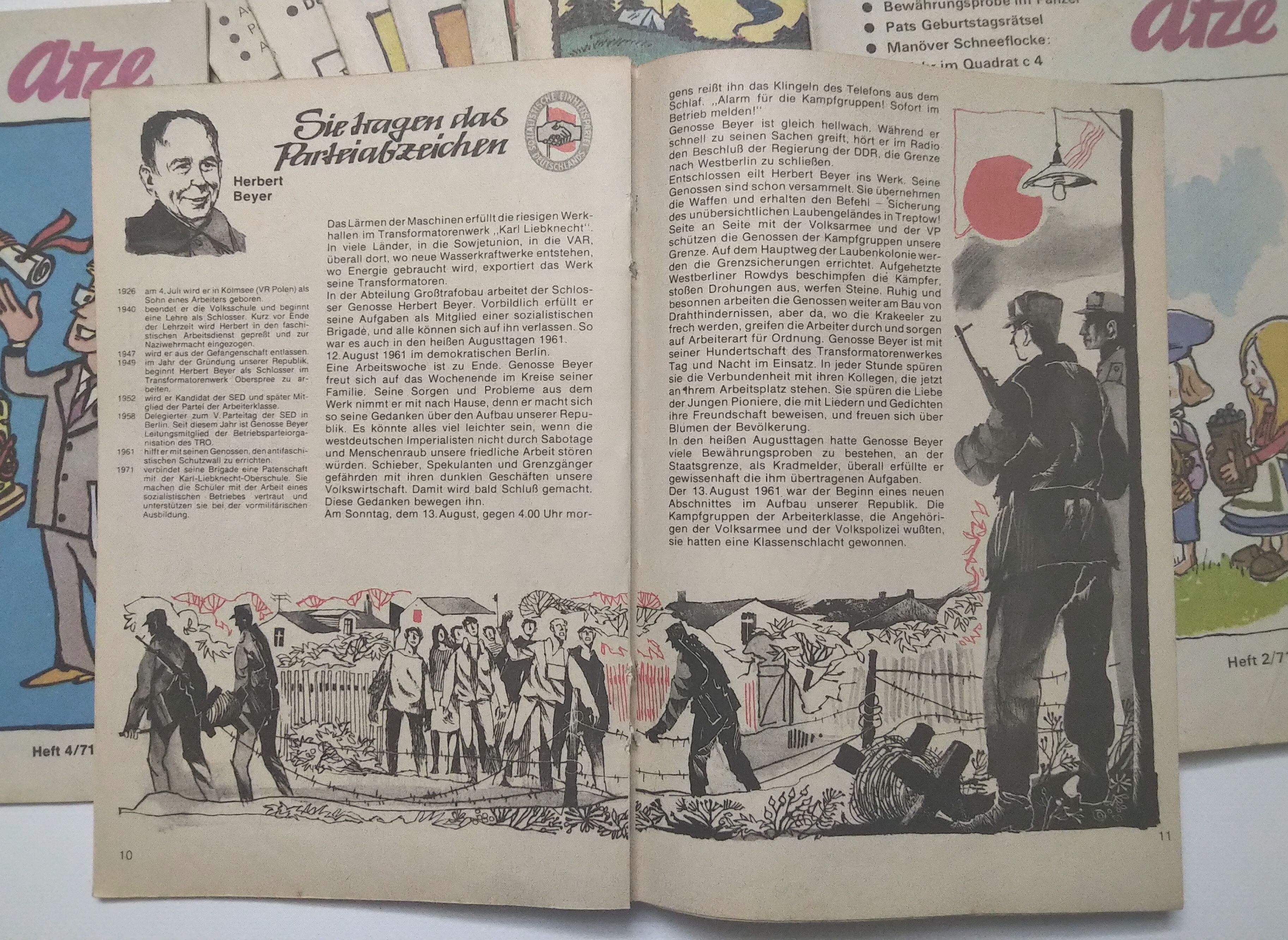 Atze Jahrgang 1971 DDR Kinder Comics 12 Hefte 