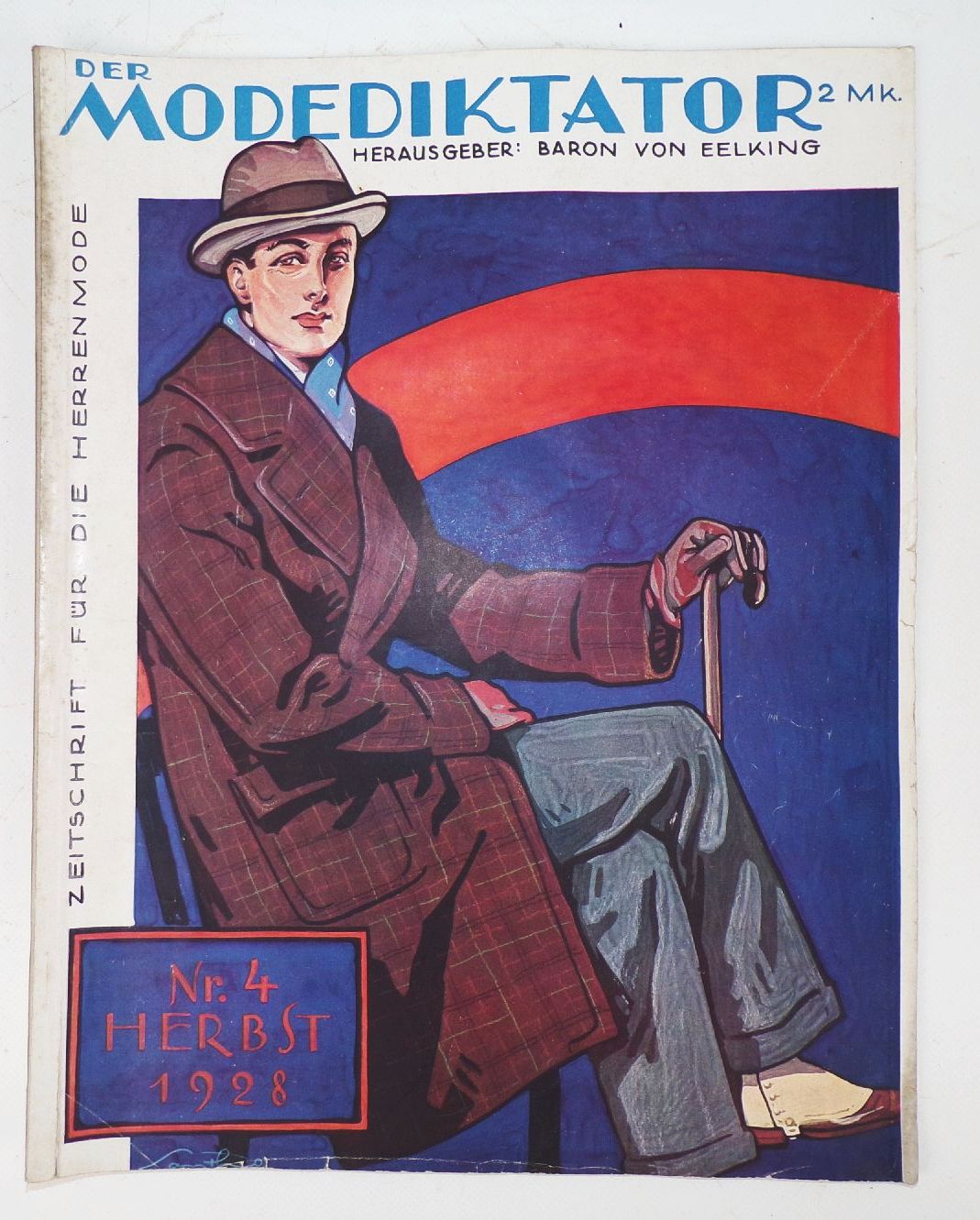 Der Modediktator Zeitschrift 1928 Nummer 4 Elegante Herren Art Deco Mode 