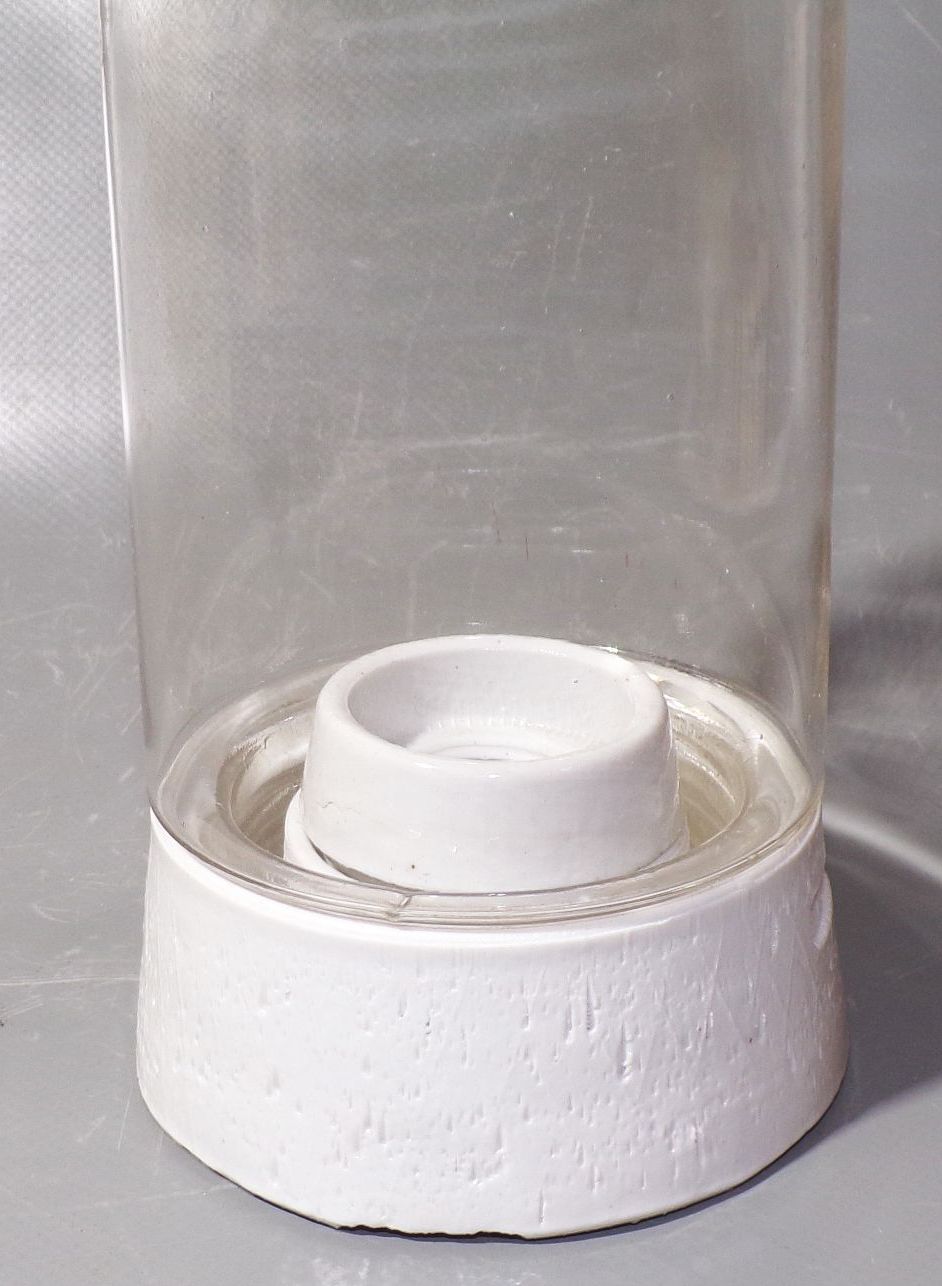 Alte Glaskolbenlampe Porzellan Deckenlampe Leuchte Glas Industrie Design