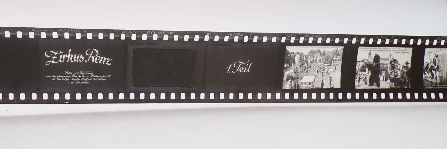 Alter Rollfilm Zirkus Renz Teil 1 Diafilm 