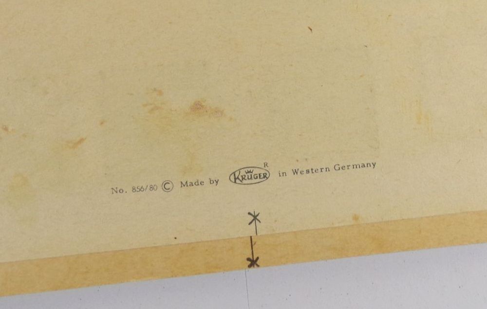 Alter Krüger Adventskalender zum Aufstellen Weihnachtskrippe Vintage 