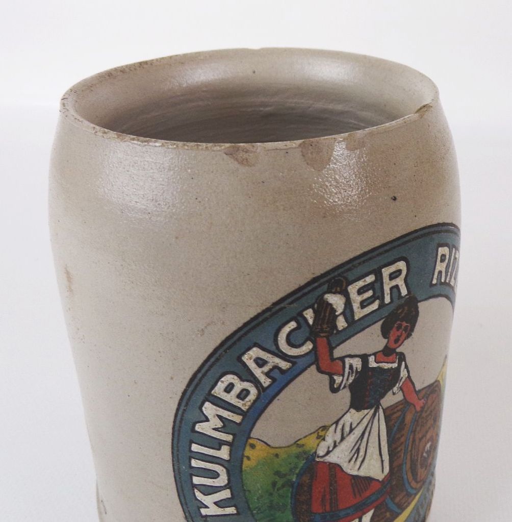 Alter Bierkrug Kulmbacher Rizzibräu Export Bier hell dunkel Alter Bierkrug Kulmbacher Rizzibräu Export Bier hell dunkel