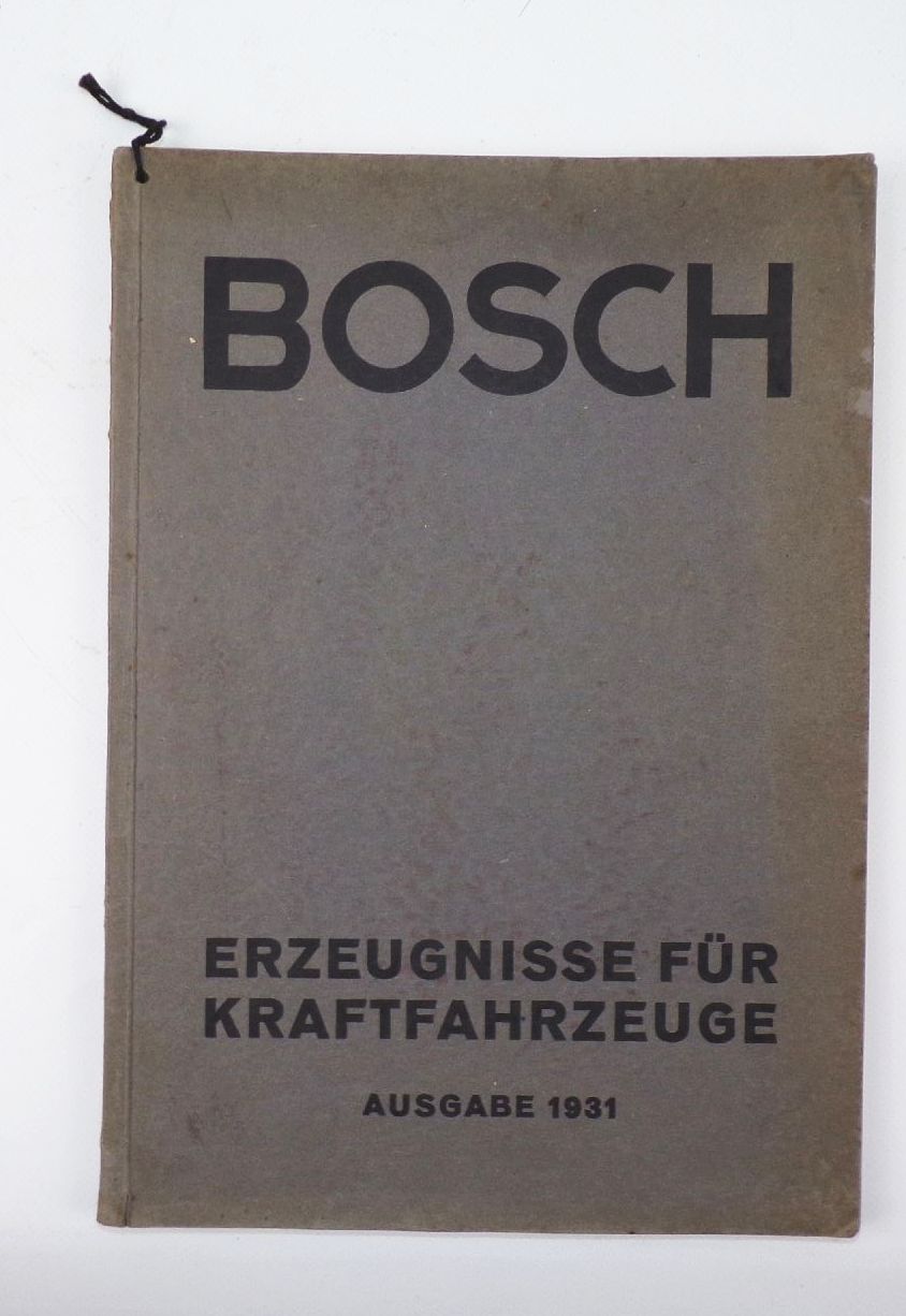 Bosch Katalog 1931 KfZ Zubehör Automoblil Motorrad Teile Oldtimer 