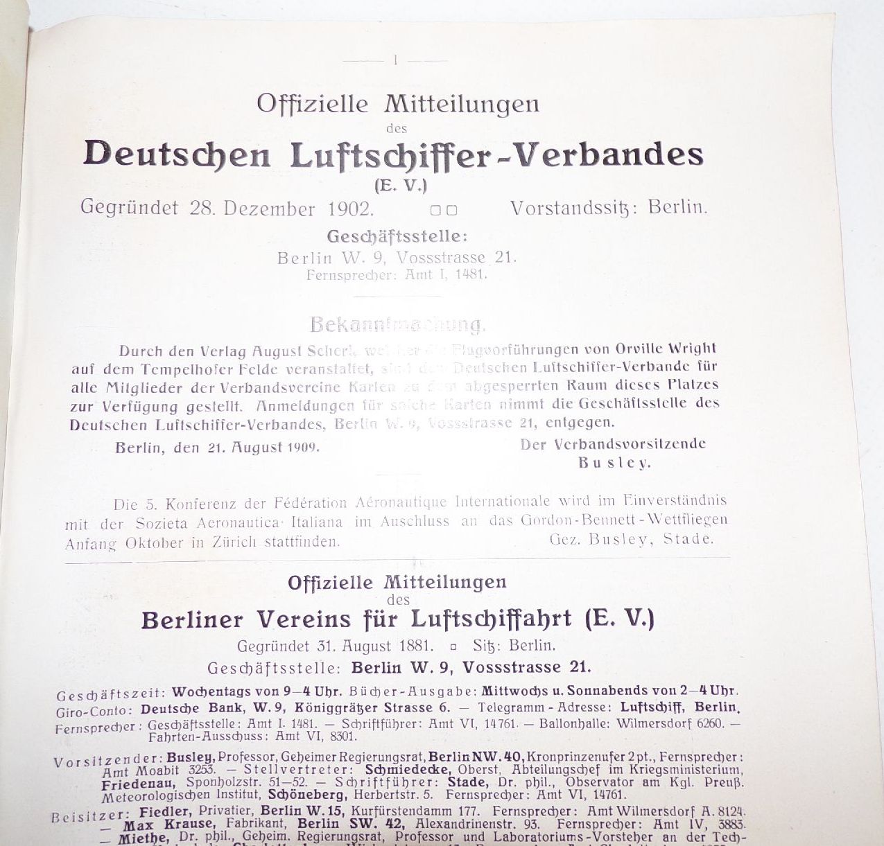 Deutsche Zeitschrift für Luftschifffahrt 1909 Heft 17 