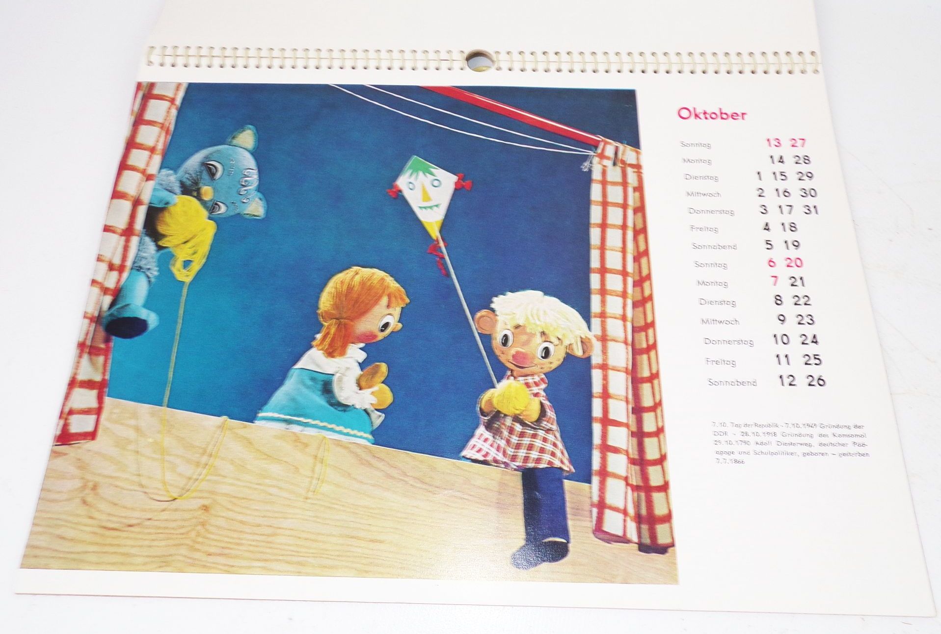 Gute Bekannte Kinderkalender 1968 DDR Geburtstagsgeschenk 