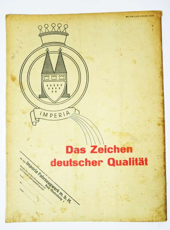 Motor und Sport Heft Heft 1 1929 Helden des Motorsports Norton 500ccm Osram 