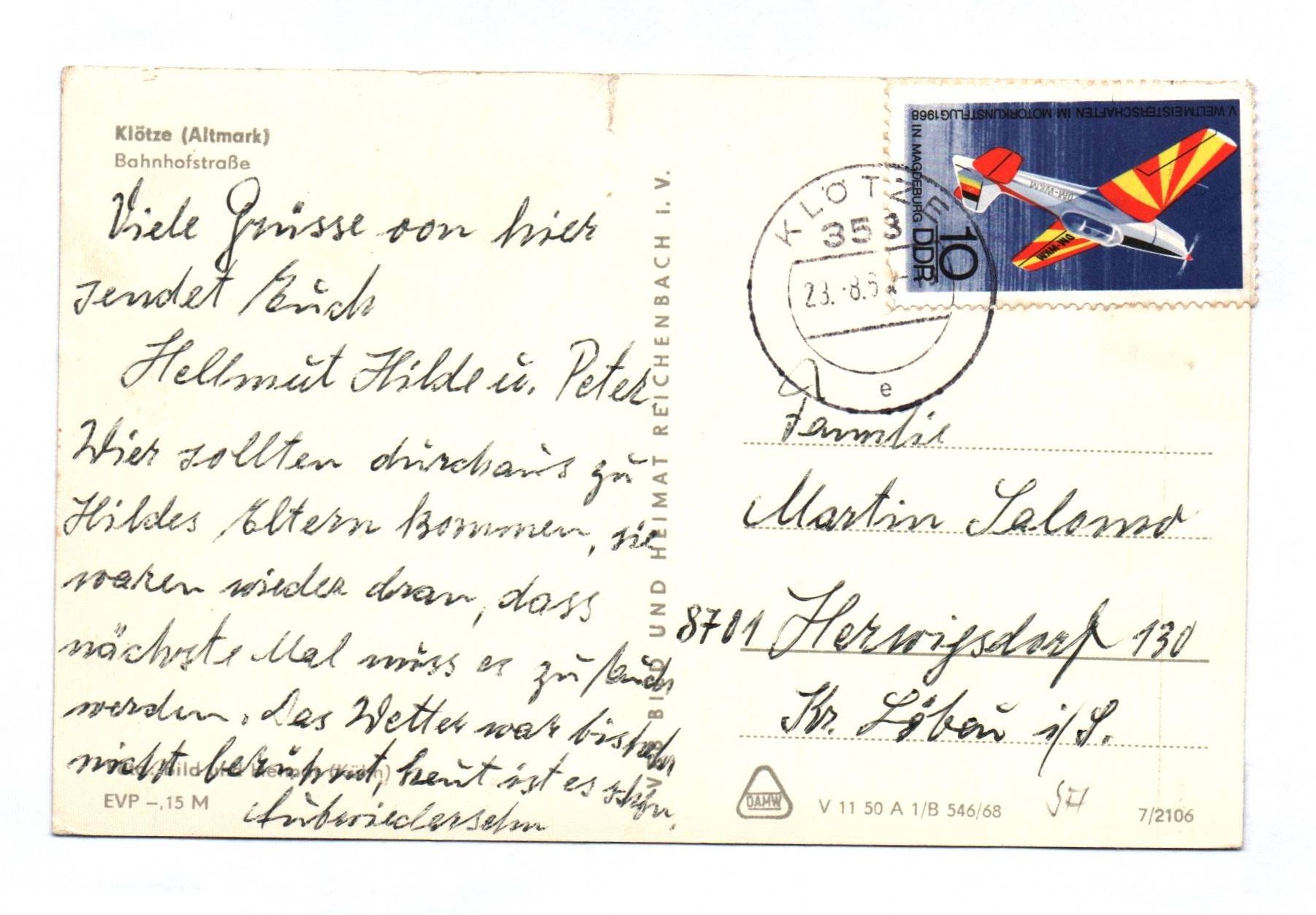 Ak Klötze Altmarkt Bahnhofstraße DDR 