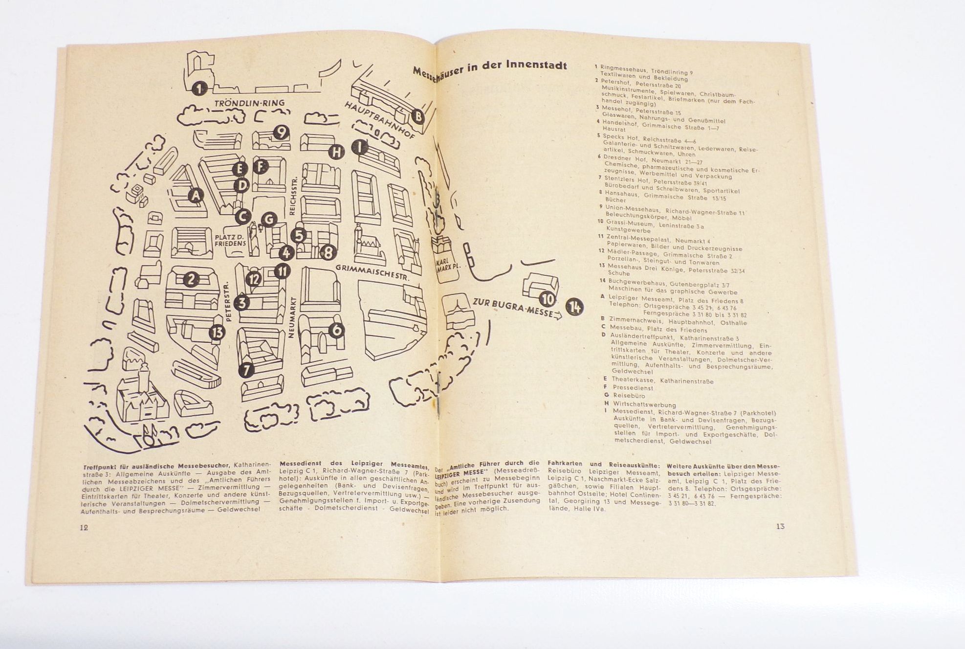 Konvolut Leipziger Messe 1951 Dewag Wegweiser Frühjahr Herbst Leipzig