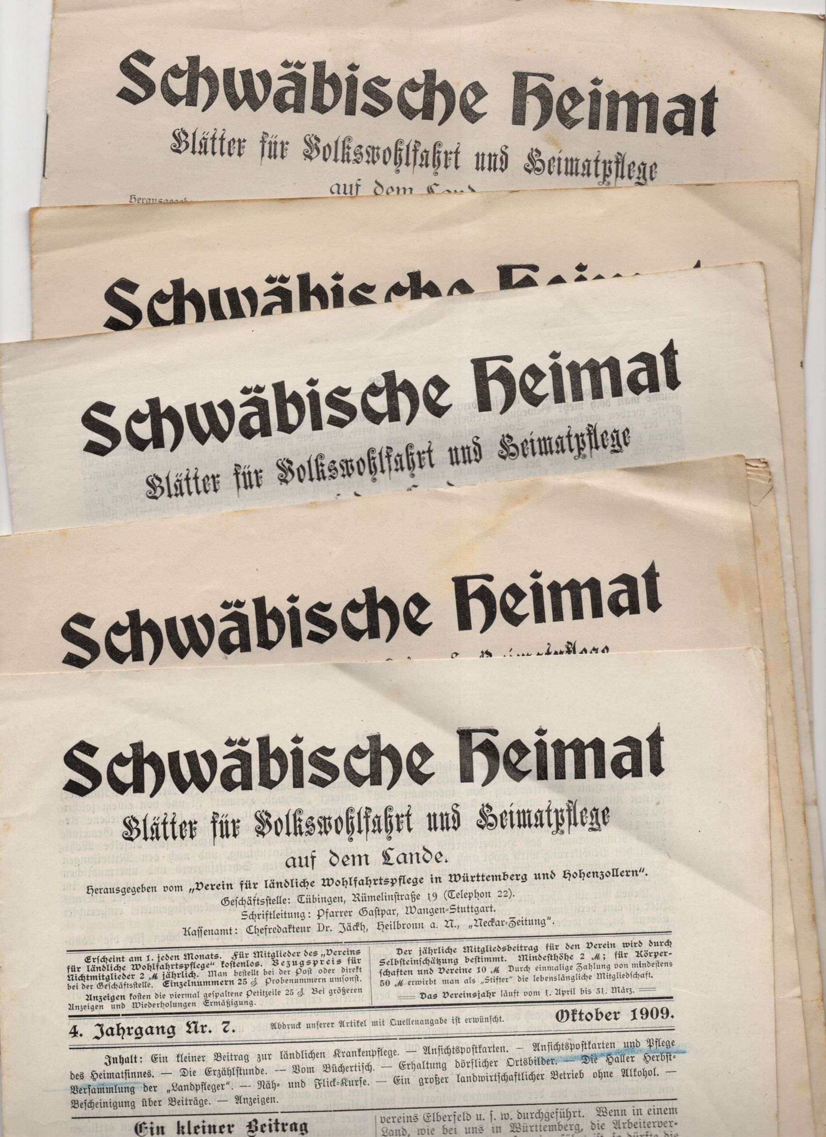 Schwäbische Heimat Blätter für Volkswohlfahrt und Heimatpflege 1909 