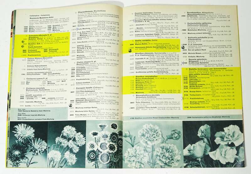 Katalog Heinemann Erfurt Saatgut Blumen Gemüse 1969 Gärtner Garten