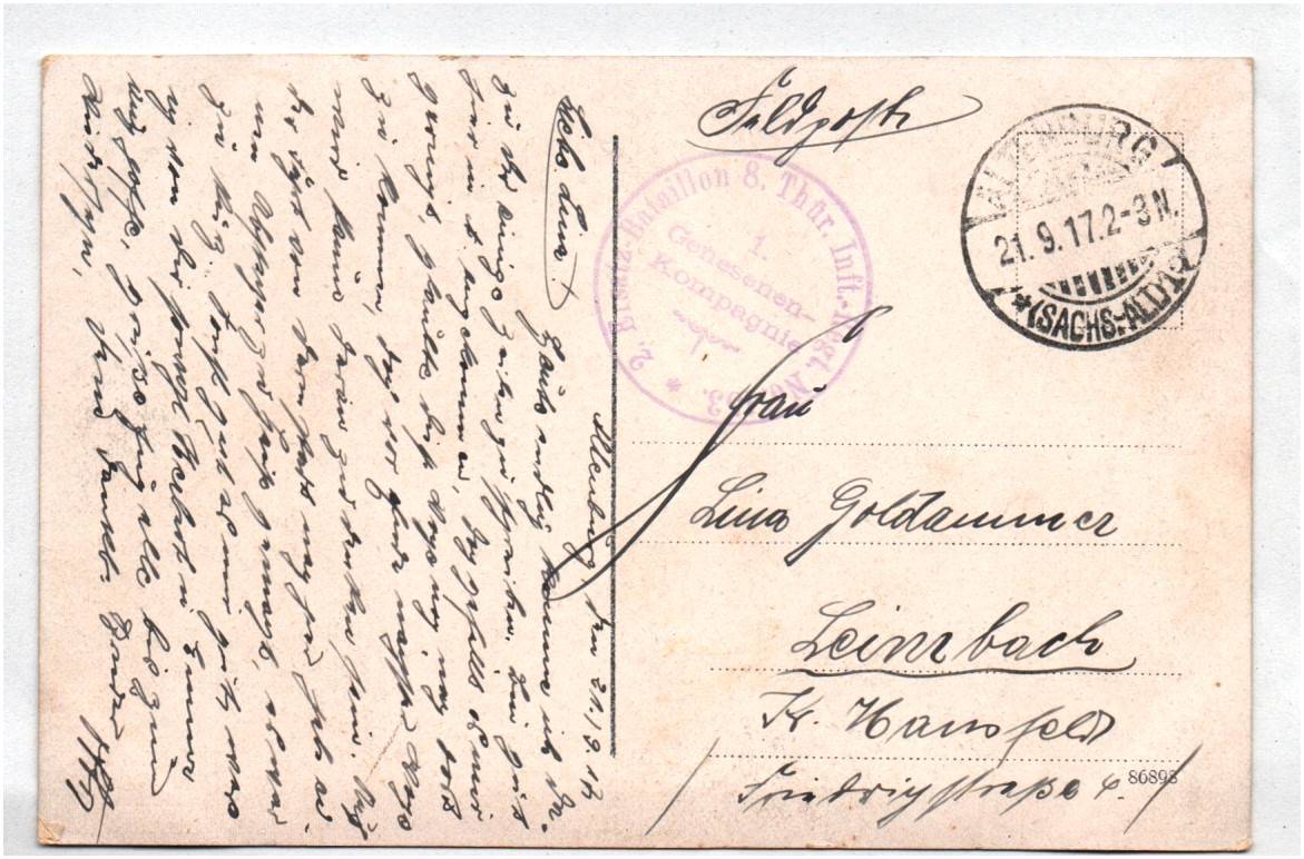 Ak Darmstadt Partie an der Künstlerkolonie mit Ernst Ludwig Haus 1917 Feldpost