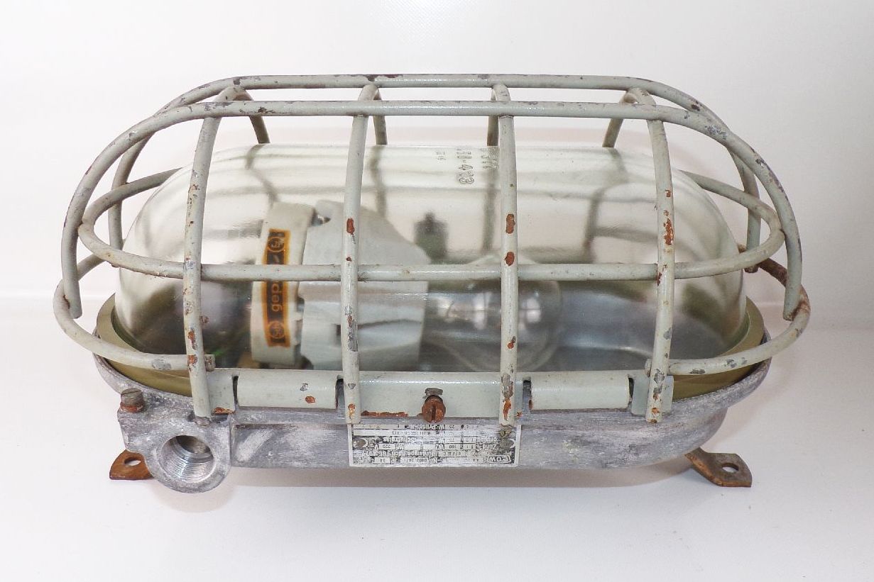 Alte Kellerlampe Bunkerlampe Gitter E27 Ex Loft Industrie Design Alte Kellerlampe Bunkerlampe Gitter E27 Ex Loft Industrie Design