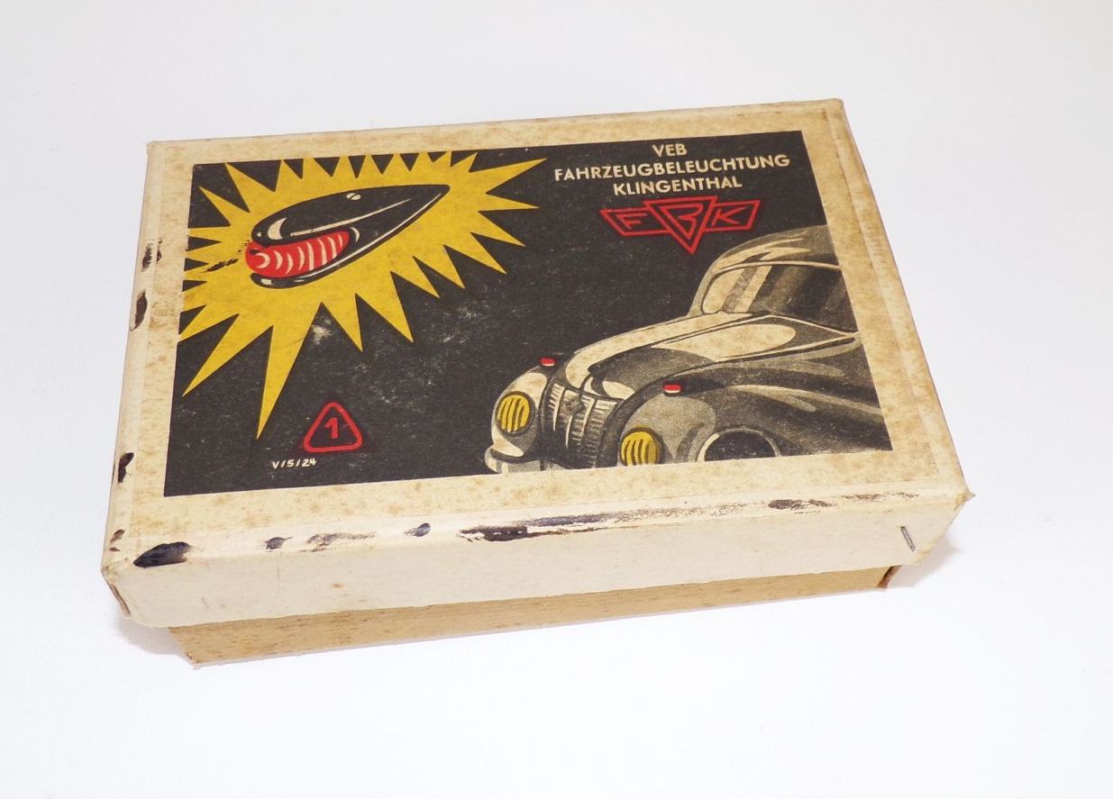 Originalkarton IFa F9 Beleuchtung Blinker Blinkleuchte Reklame Sammler