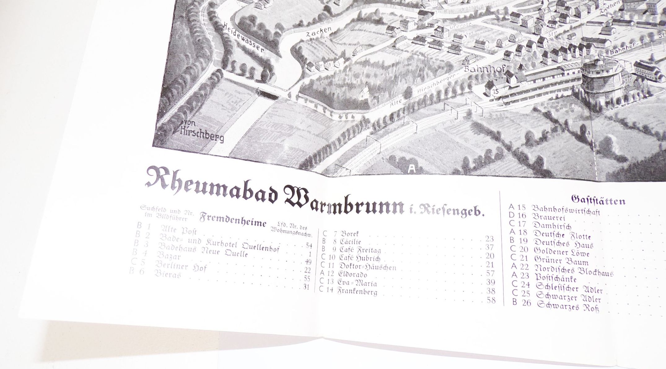 Altes Prospekt Warmbrunn Riesengebirge Schlesien Beilagen 1938 Cieplice
