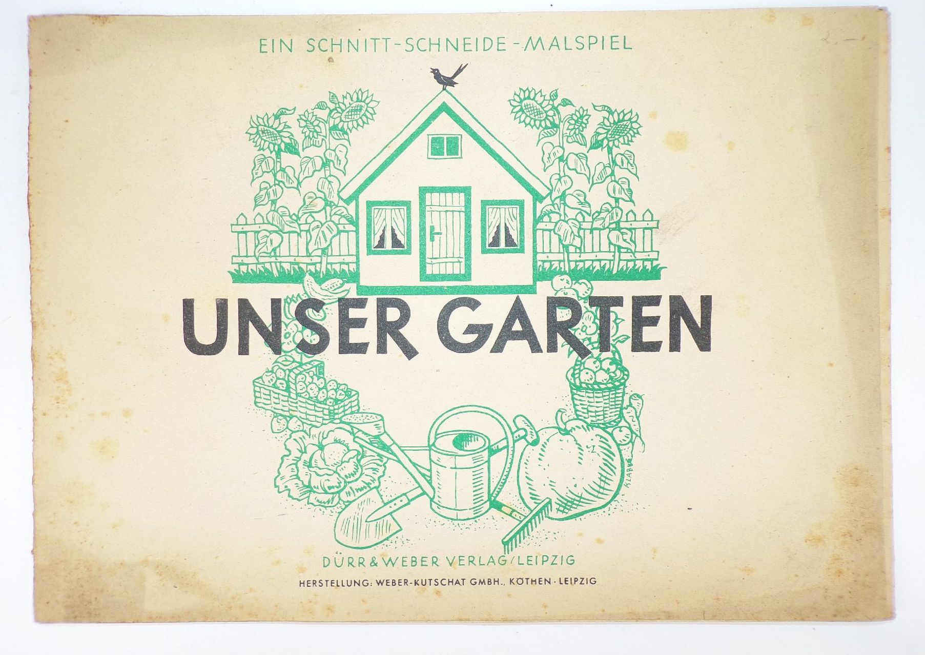 Unser Garten ein Schnitt Schneide Malspiel DDR Dürr und Weber Leipzig Unser Garten ein Schnitt Schneide Malspiel DDR Dürr und Weber Leipzig