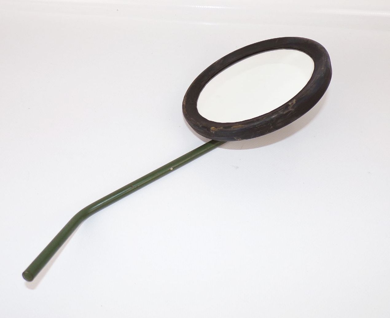 Alter Spiegel Armeegrün rund Jeep P3 P2M UAZ GAZ G5 Horch Trabant Kübel