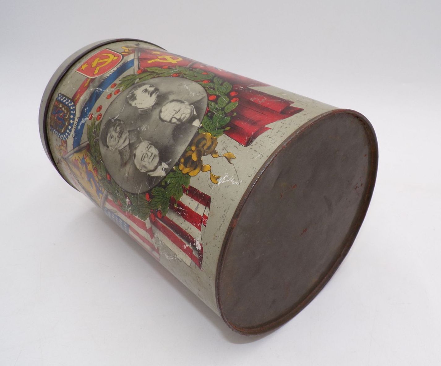 Blechdose 1945 Kai-shek Stalin Roosevelt Churchill Alliierte 