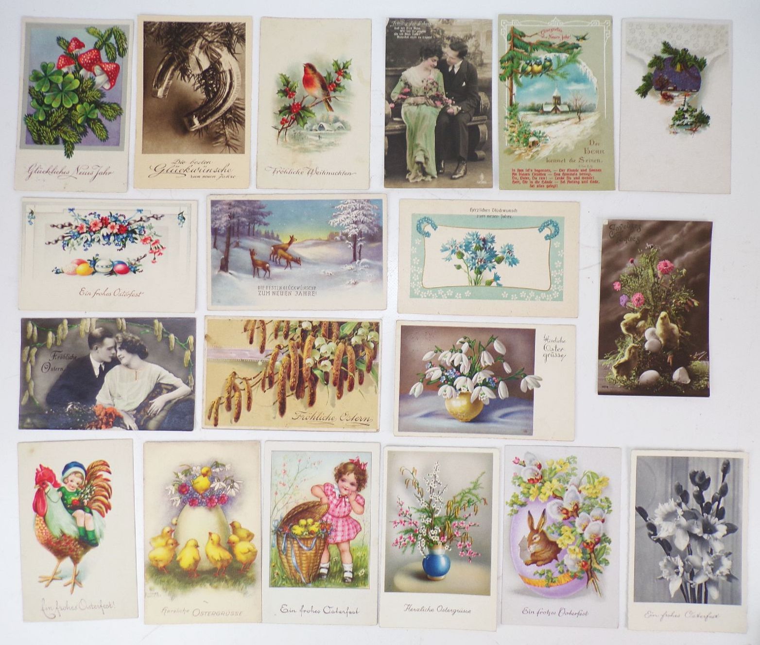 Konvolut 200 Glückwunsch Ansichtskarten Kitsch vor 1945
