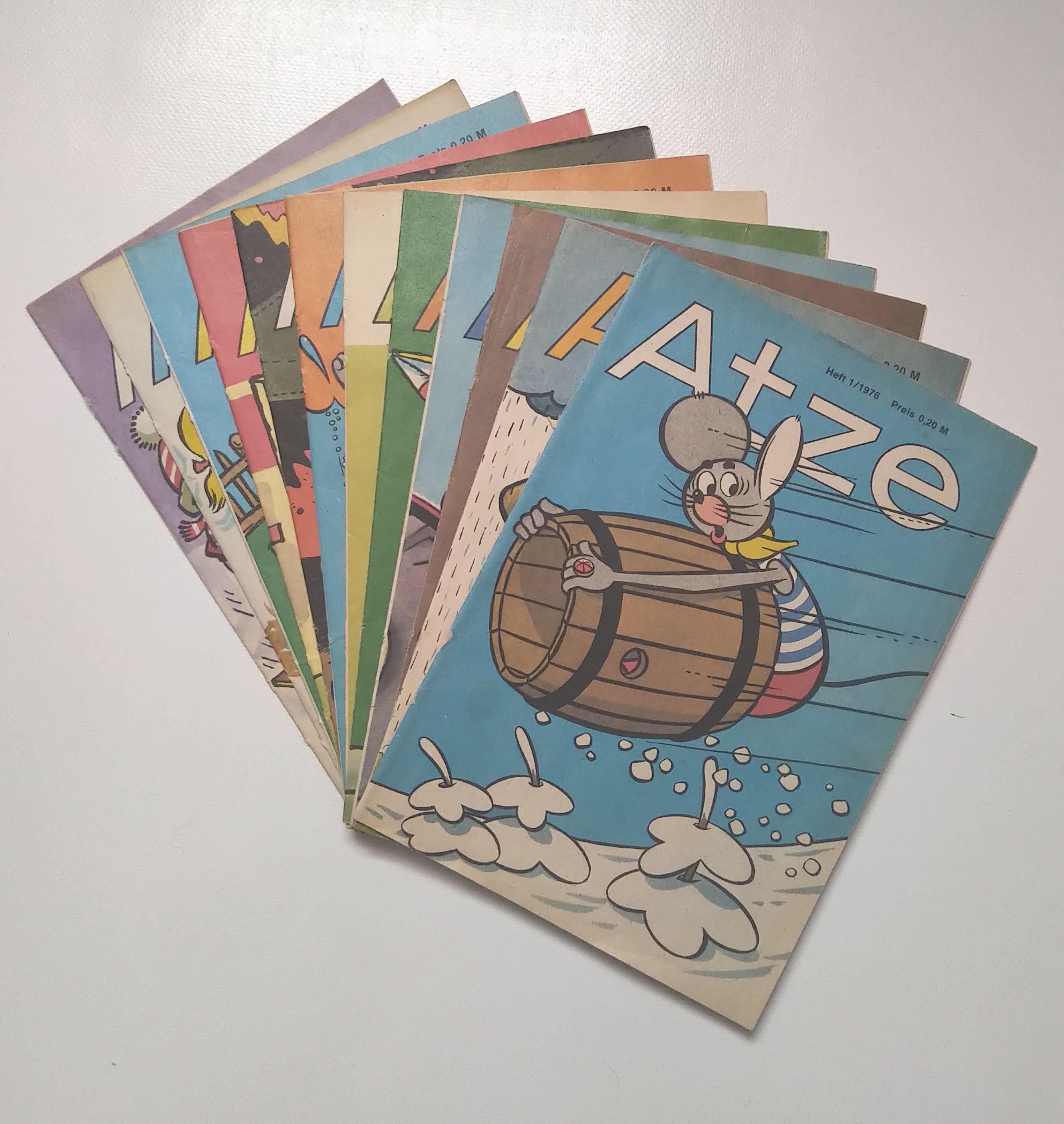 Original Atze DDR Comic 12 Hefte Jahrgang 1976 Original Atze DDR Comic 12 Hefte Jahrgang 1976