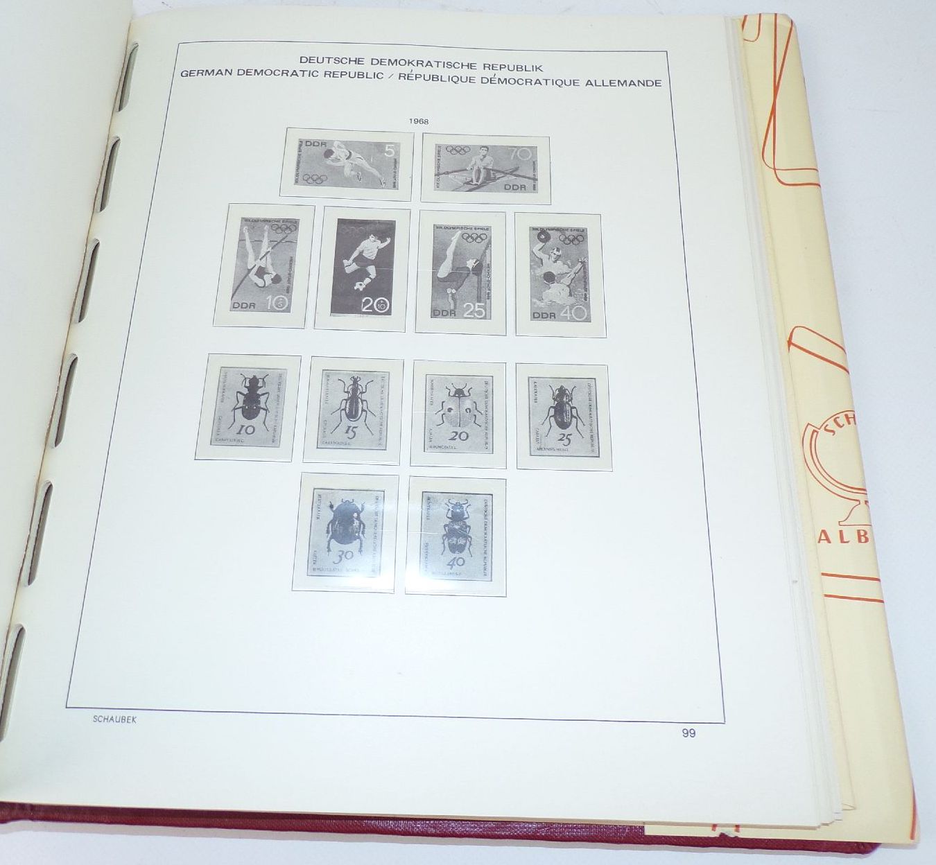 Konvolut Briefmarkenalben Schaubeck Vordruckalbum Leer Leeralben 