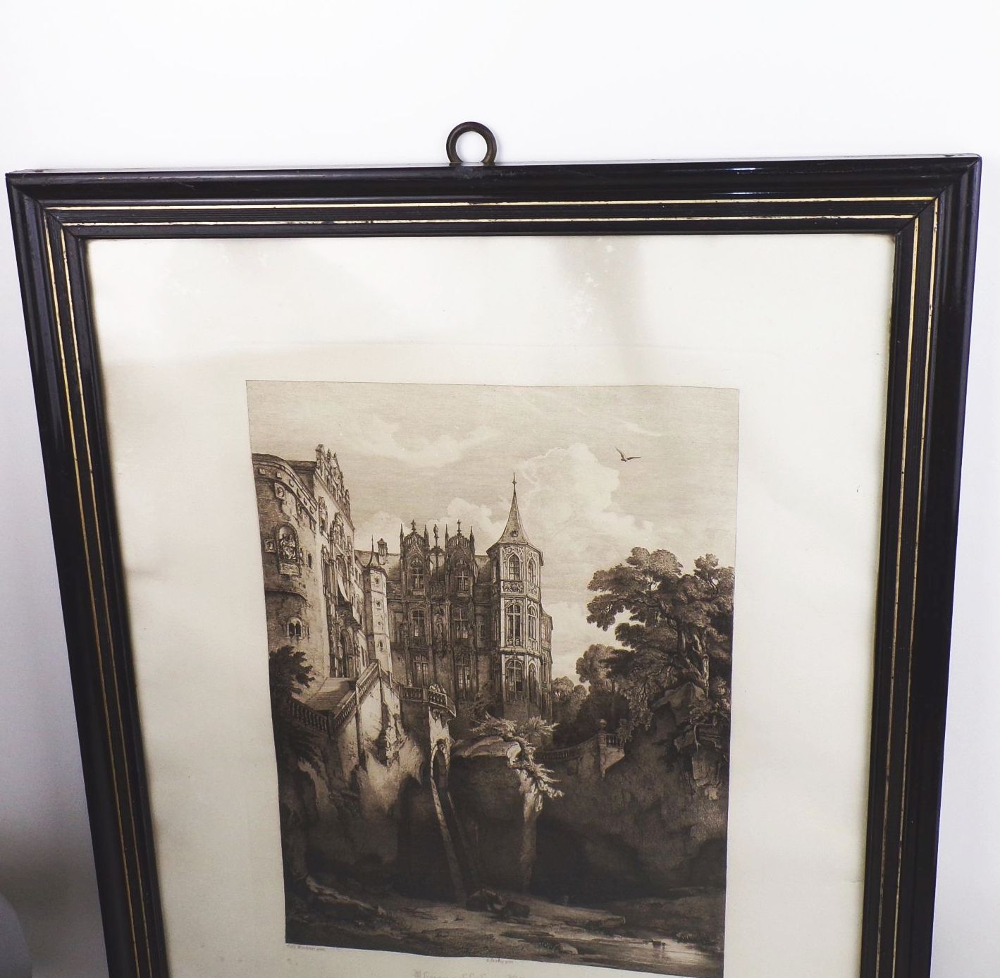 Ahnenschloß mit Bärenzwinger 1888 sächsischer Kunstverein Kirchner und Friedrich