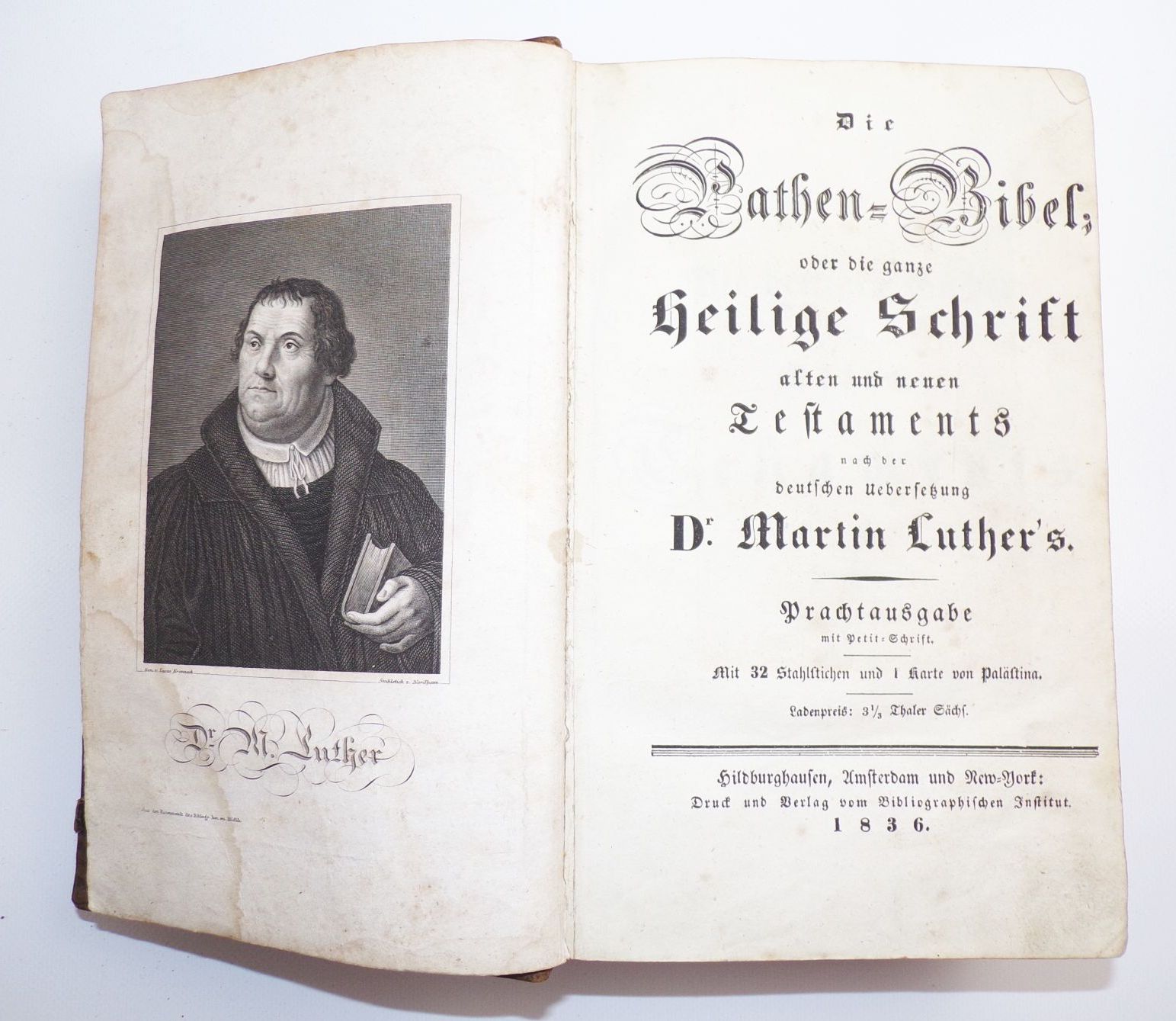 Die Pathen Bibel oder die ganze Heilige Schrift altes und neues Testament 1836 