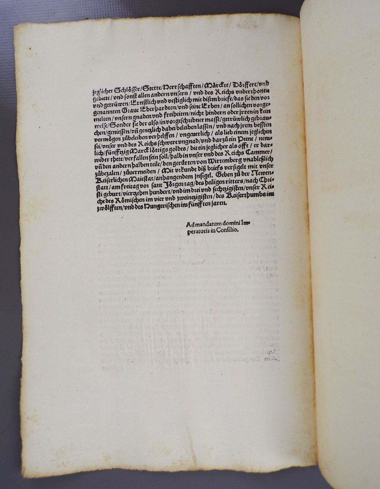 Dekret Kaiser Friedrich 1463 Württemberg Dekret Kaiser Friedrich 1463 Württemberg