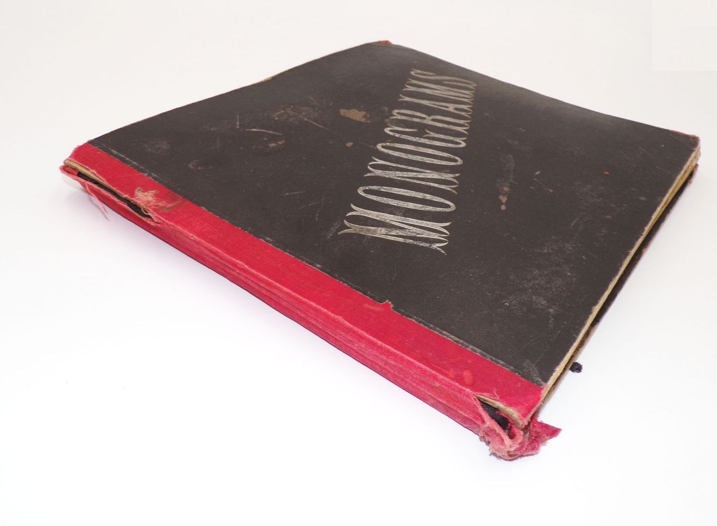 Monogramm Album um 1900 geprägte Papier Initialien 