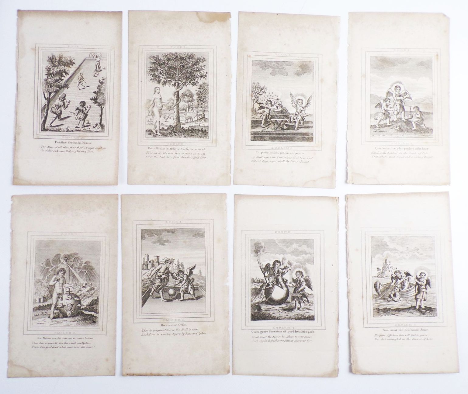 Konvolut Stiche Religion 1824 aus Emblems Divine and Moral