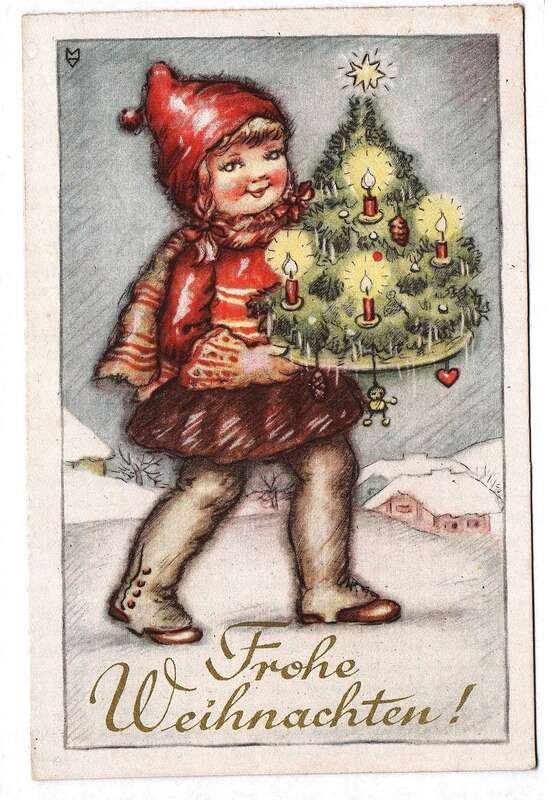 Postkarte Frohe Weihnachten Ansichtskarte 1947 Weihnachtskarte