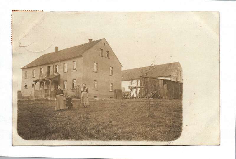 Foto Ak Lugau Wohnhaus 1913